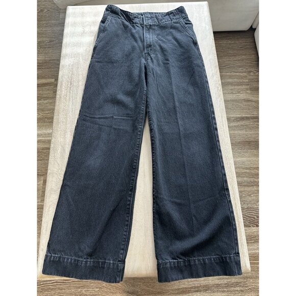 Levi's Premium Ribcage Wide Leg Tailored Women's Jeans in Black Size 27x32 - Picture 3 of 7